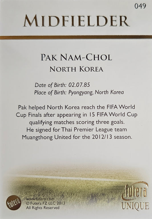 Pak Nam-Chol - Futera Unique 2013