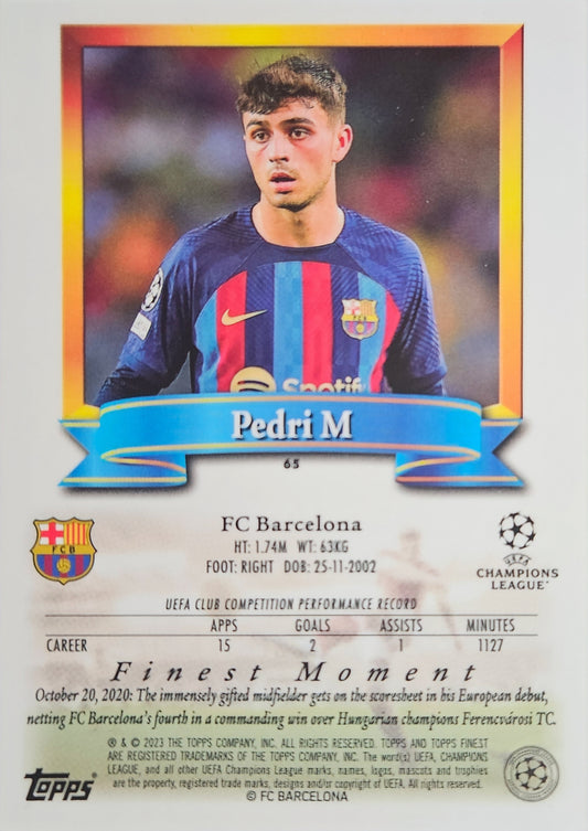Pedri - Topps Finest Flashbacks UEFA Club Competitions 22/23