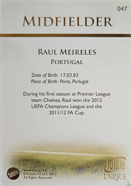 Raúl Meireles - Futera Unique 2013