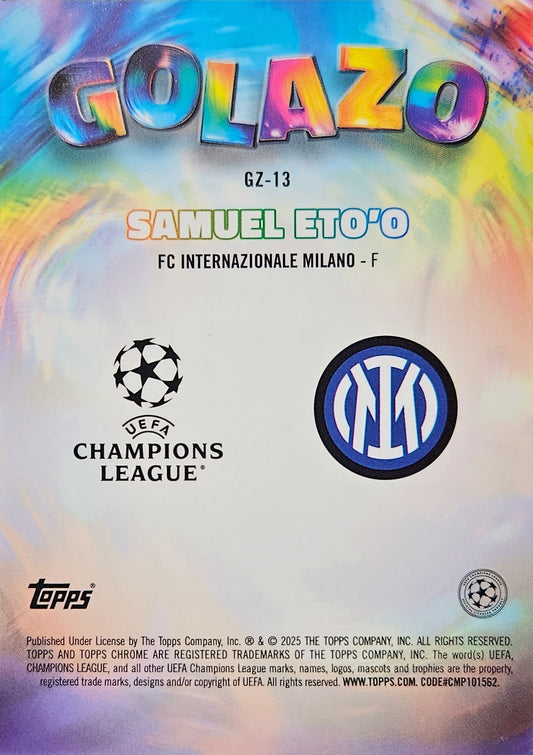Samuel Eto'o - Golazo - Topps Chrome UEFA Club Competitions 24/25