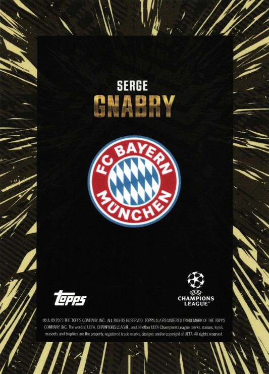 Serge Gnabry - Gold - Topps Gold UEFA Club Competitions 23/24