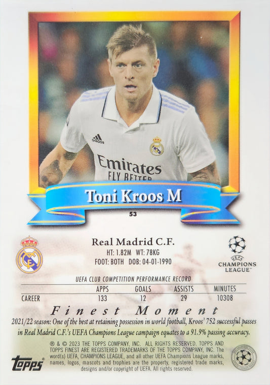 Toni Kroos - Topps Finest Flashbacks UEFA Club Competitions 22/23