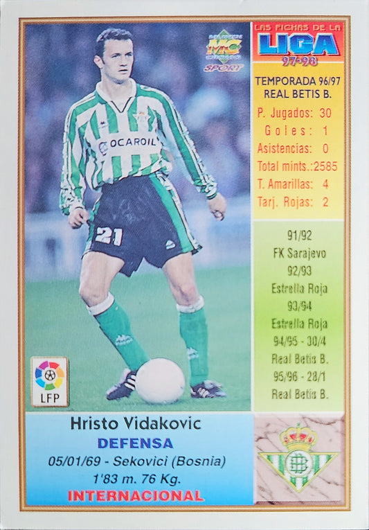 Vidakovic - Las Fichas de la Liga 97/98
