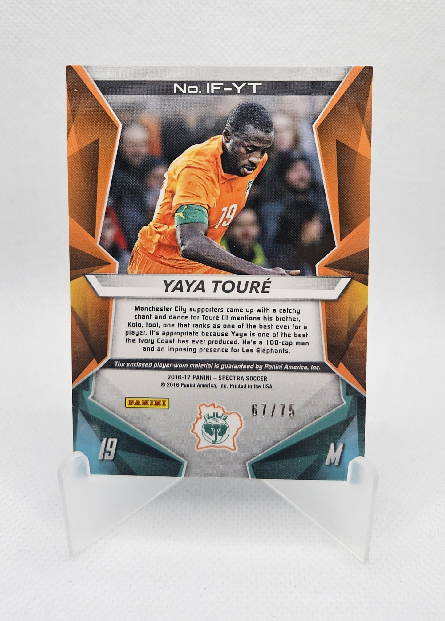 Yaya Touré /75 - Parche - International Fabrics - Spectra Soccer 16/17