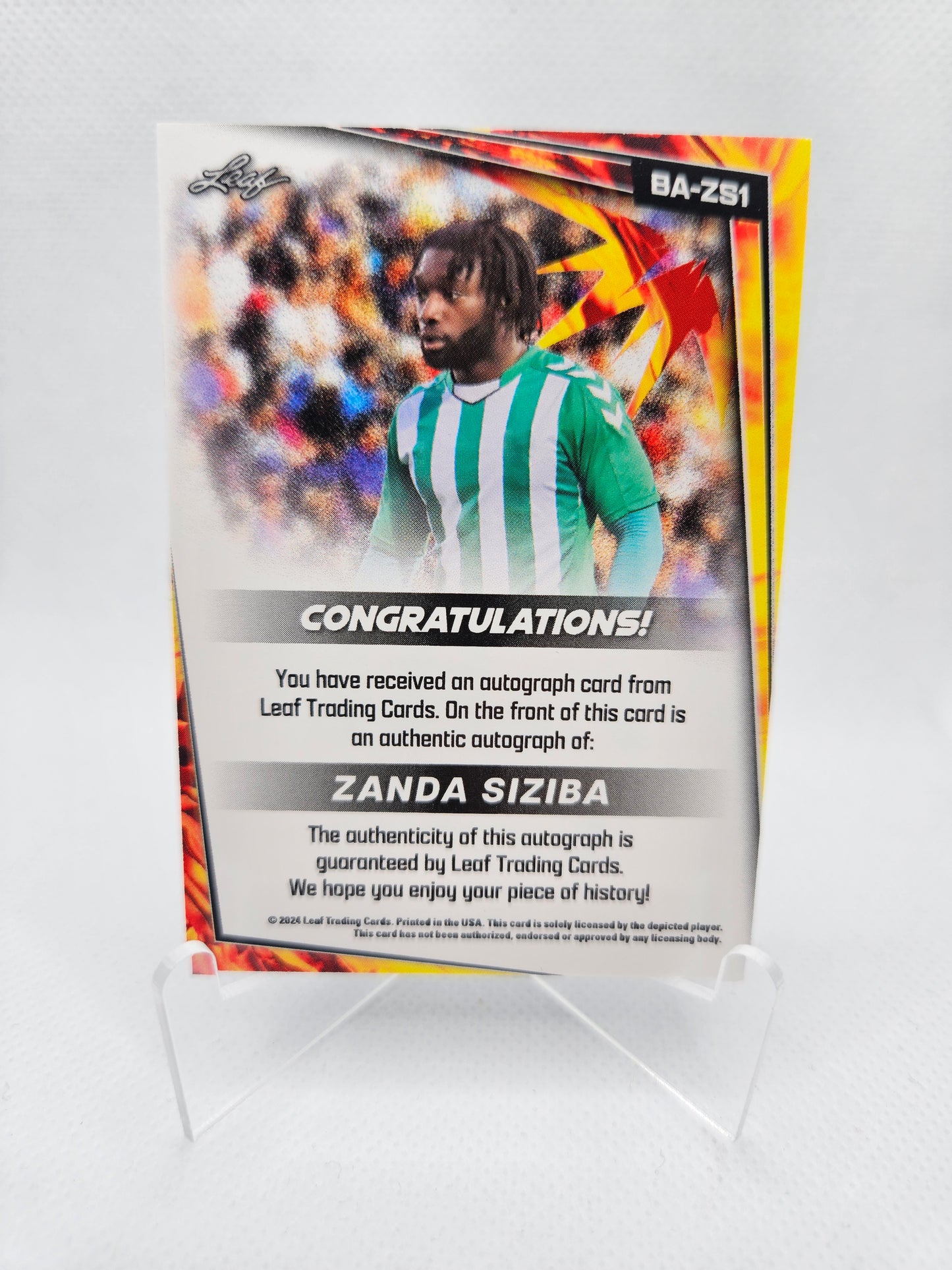 Zanda Siziba - Autógrafo original - Leaf 2024