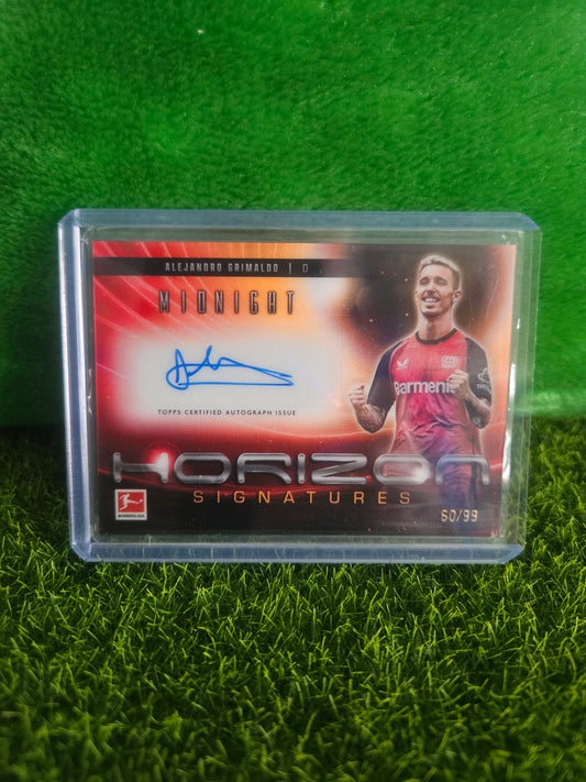 Alejandro Grimaldo /99 - Autógrafo original - Topps Midnight Bundesliga 24/25