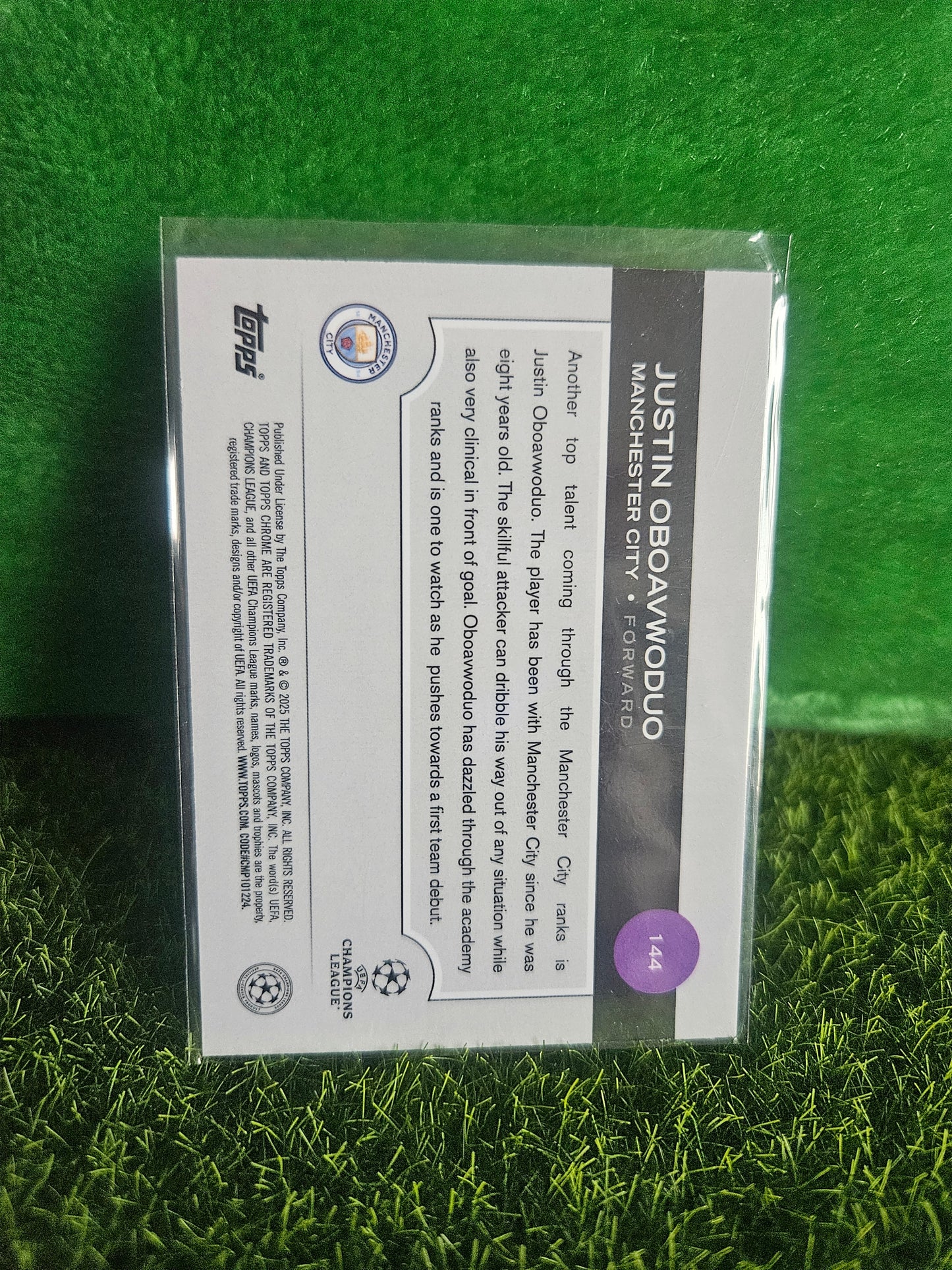Justin Oboavwoduo (RC) /299 - Topps Chrome 2025