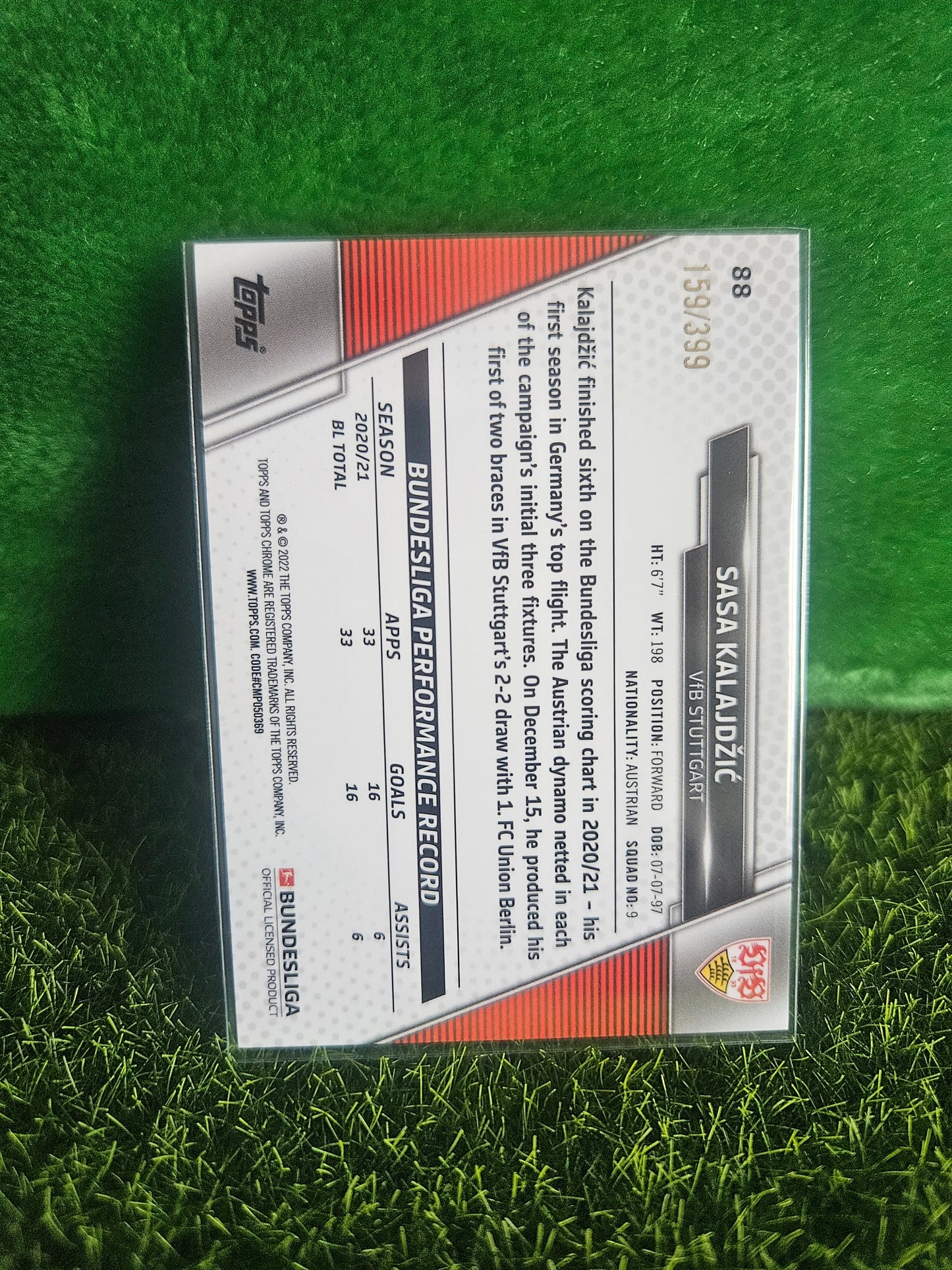 Saša Kalajdžić /399 - Topps Chrome Bundesliga 2022