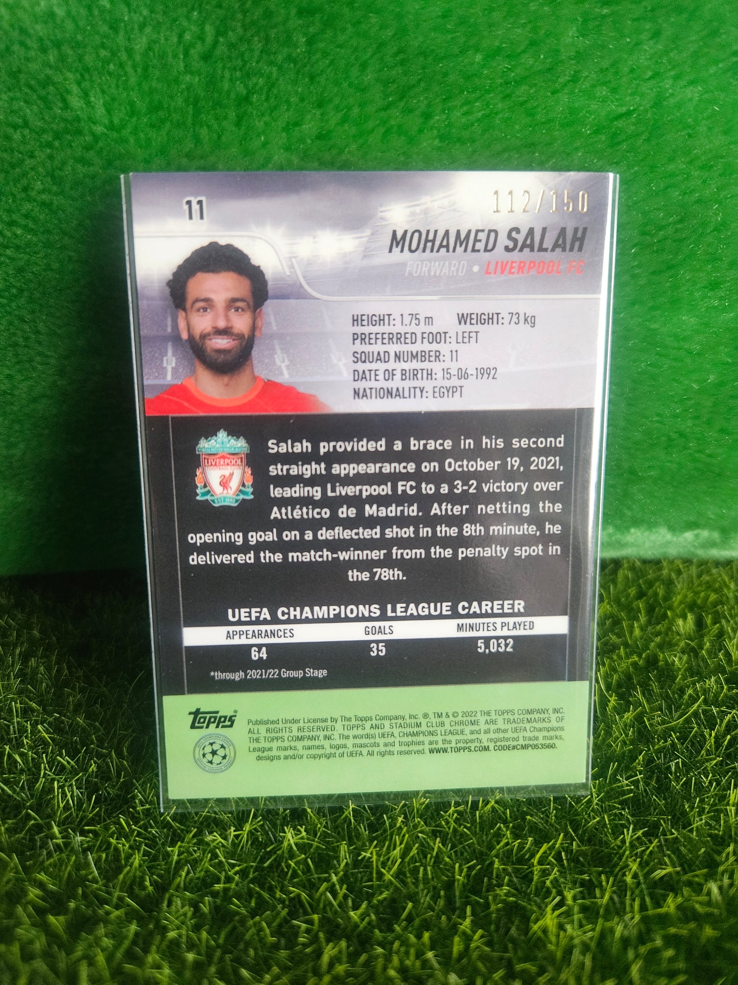 Mohamed Salah /150 - Stadium Club Chrome 2022