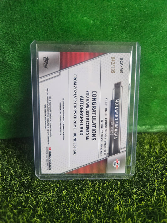 Mohamed Simakan (RC) /199 - Autógrafo original - Topps Chrome Bundesliga 2022