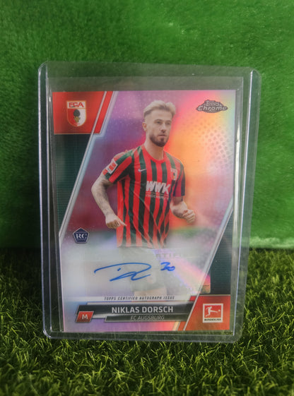 Niklas Dorsch (RC) /75 - Autógrafo original - Topps Chrome Bundesliga 2022