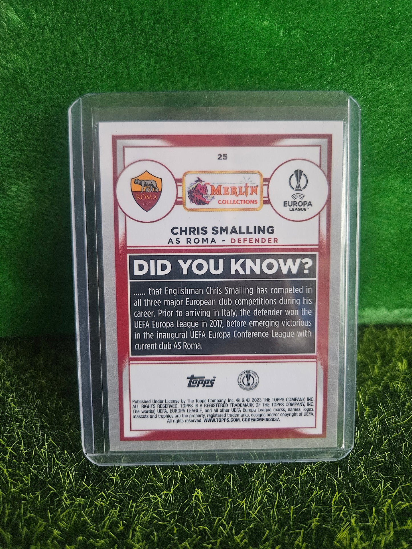Chris Smalling /199 - Aqua - Topps Merlin 2023