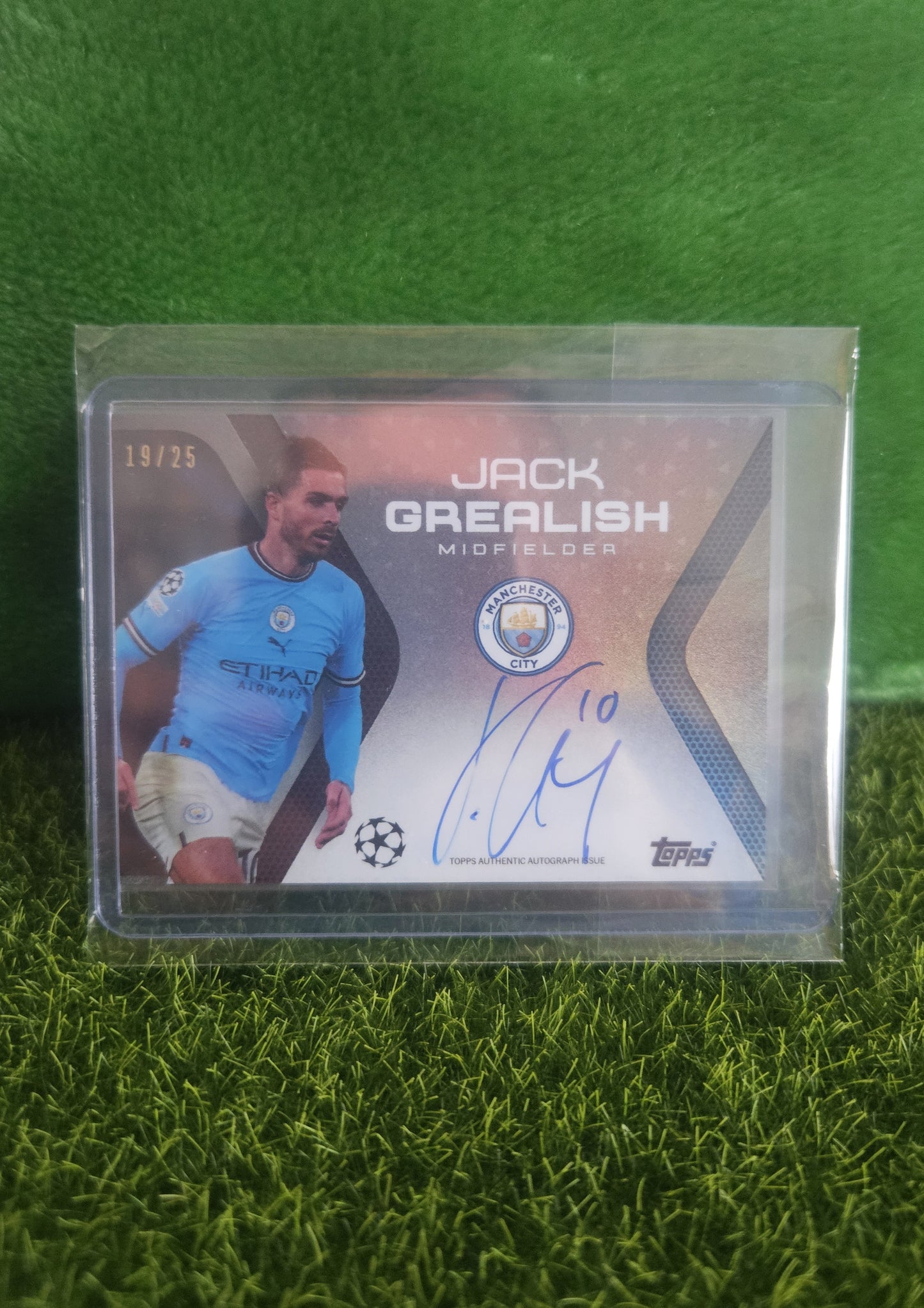 Jack Grealish /25 - Autógrafo original - Topps Grealish Platinum Curated Set