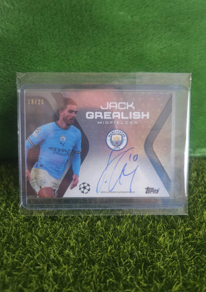 Jack Grealish /25 - Autógrafo original - Topps Grealish Platinum Curated Set