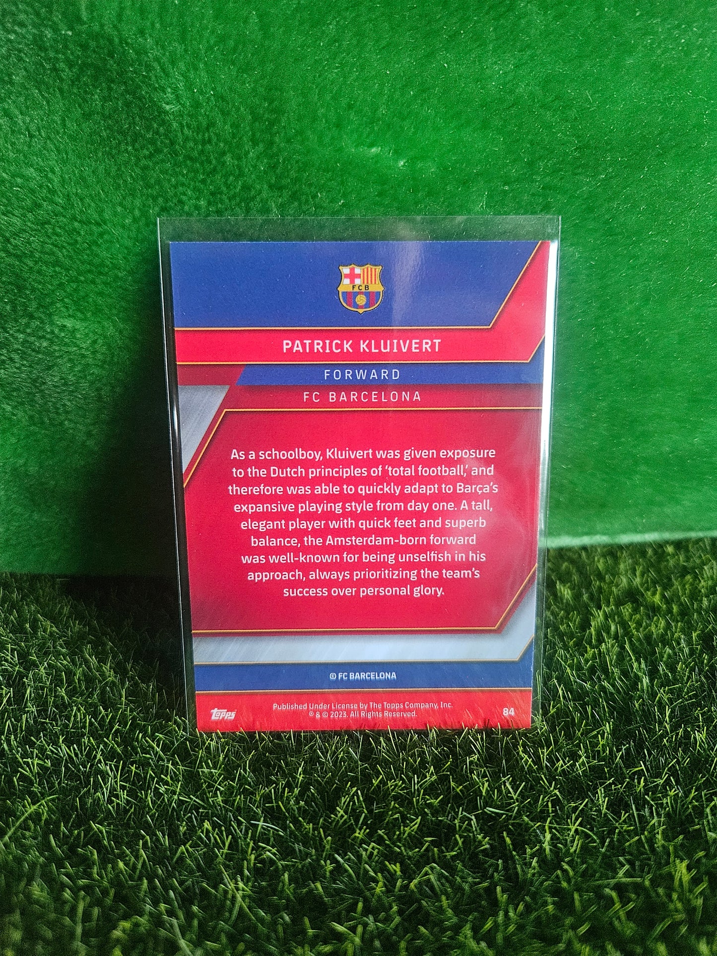 Patrick Kluivert - Leyenda - Topps Chrome Barcelona 2023