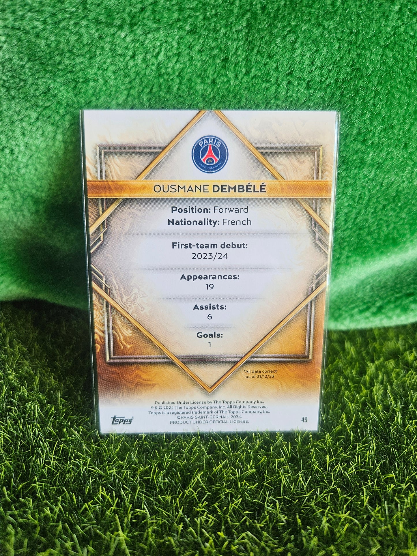Ousmane Dembélé - Gold Drip - Fan Set Paris Saint-Germain 2024