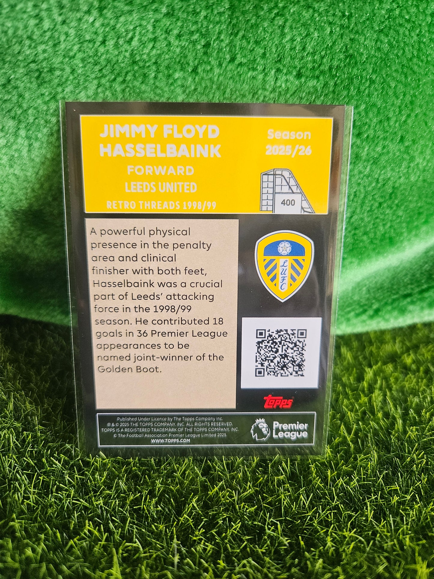 Jimmy Floyd Hasselbaink - Retro Threads - Topps Premier League 2026