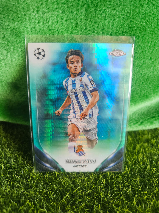 Takefusa Kubo - Aqua - Topps Chrome 2024