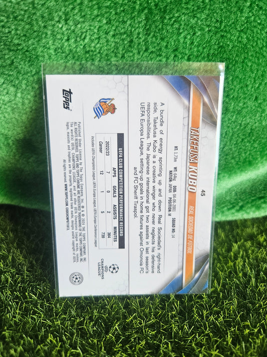 Takefusa Kubo - Aqua - Topps Chrome 2024
