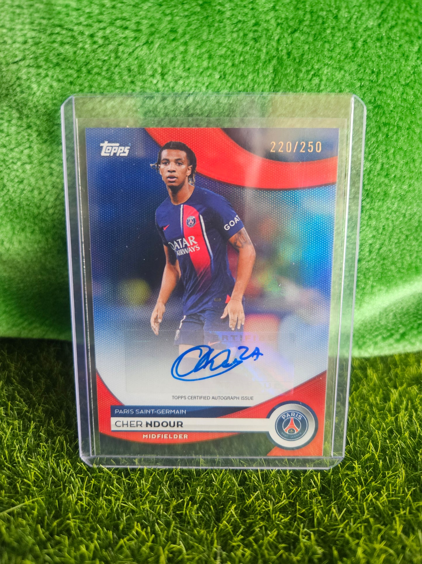 Cher Ndour /250 - Autógrafo original - Team Set Paris Saint-Germain 2024