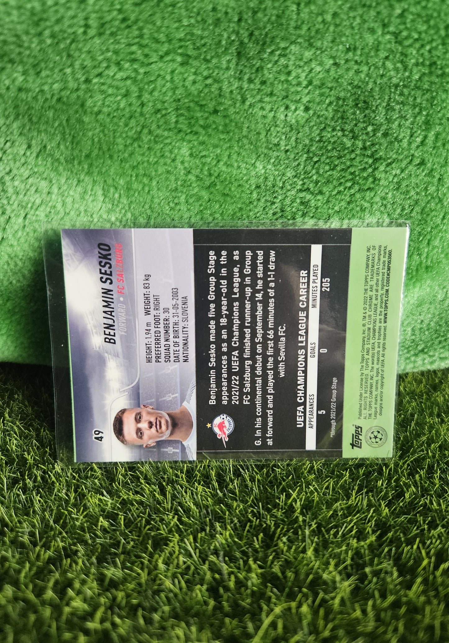 Benjamin Sesko (RC) - Stadium Chrome 2022