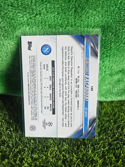 Giacomo Raspadori - Aqua - Topps Chrome 2024