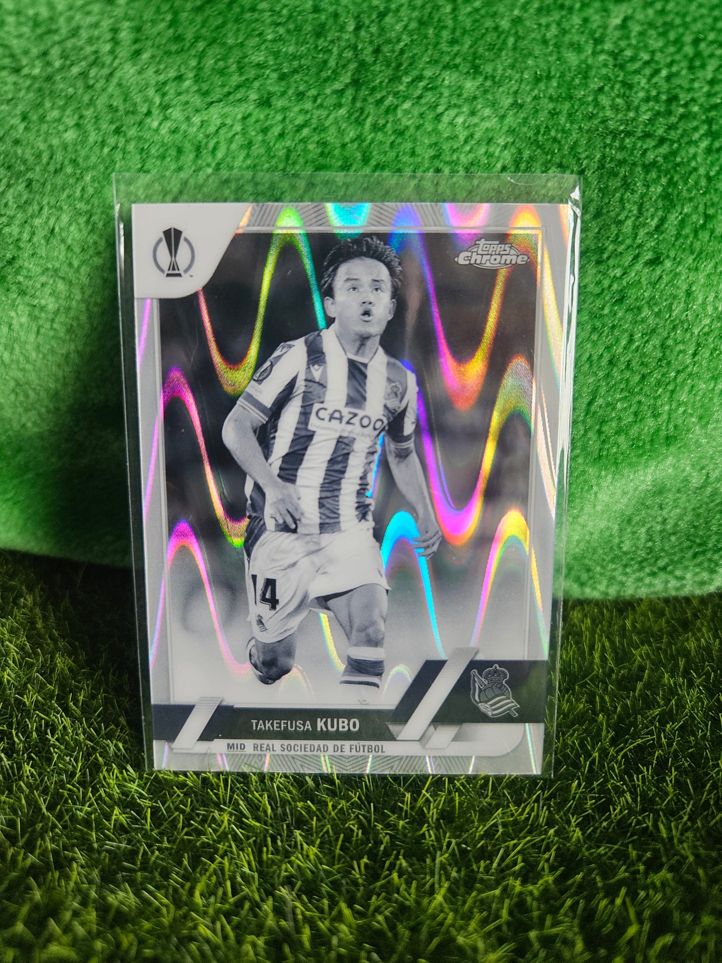 Takefusa Kubo - Blanco y negro - Topps Chrome 2023