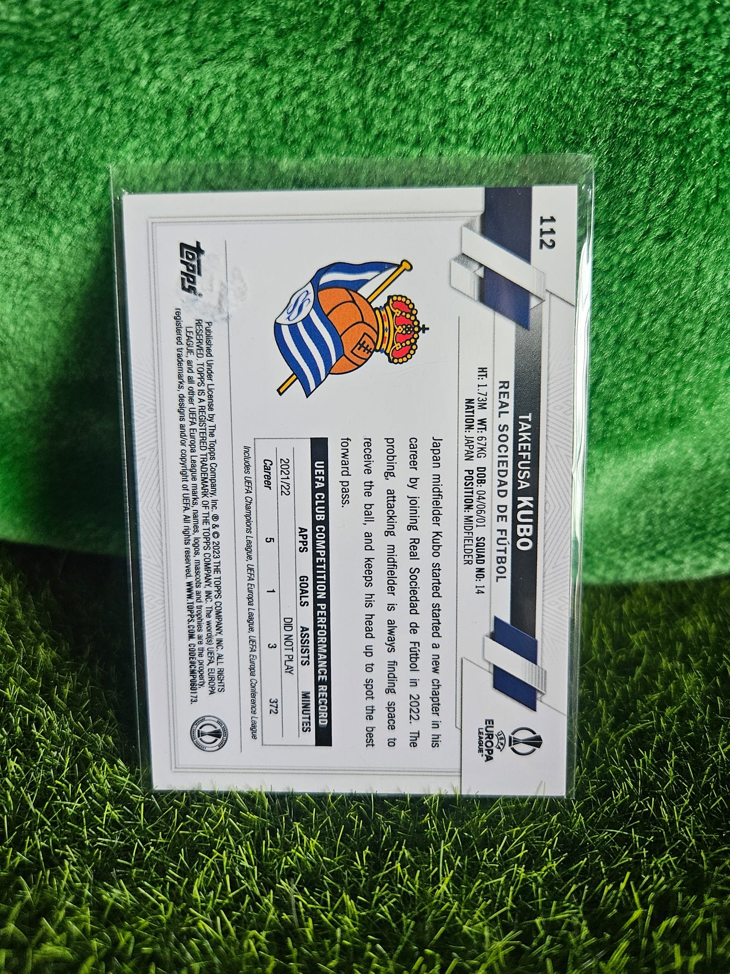 Takefusa Kubo - Blanco y negro - Topps Chrome 2023