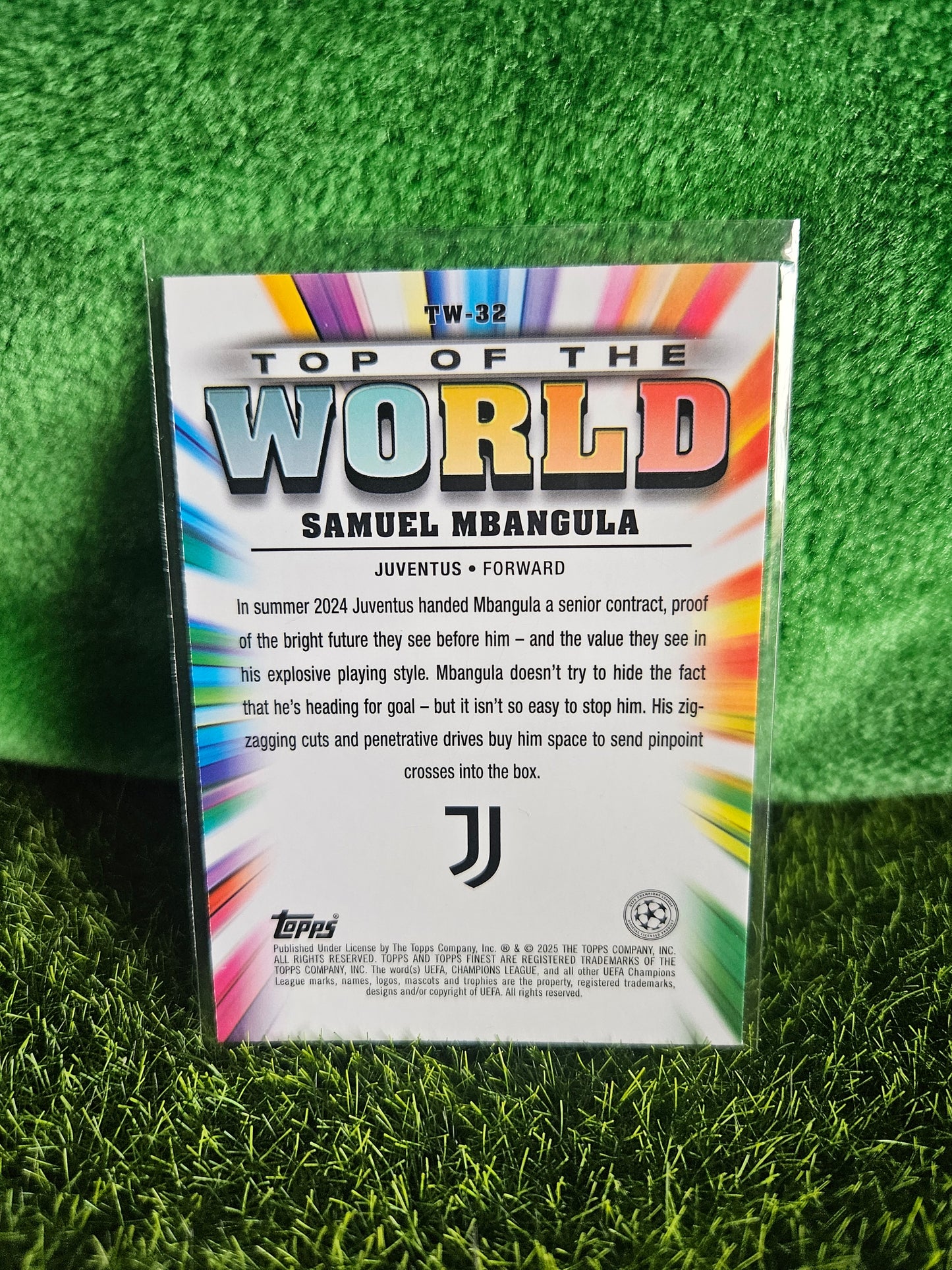 Samuel Mbangula (RC) - Top of the world - Topps Finest 2025