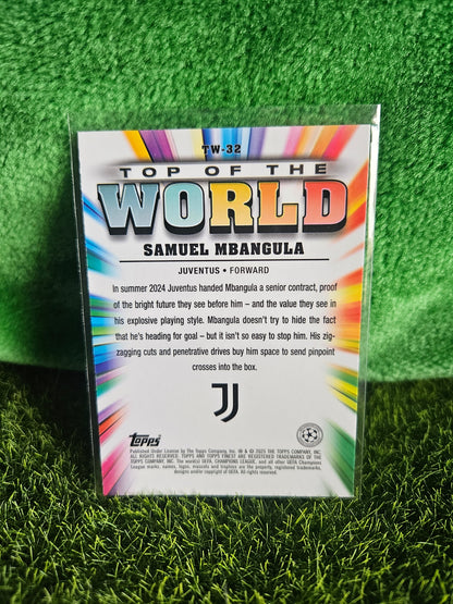 Samuel Mbangula (RC) - Top of the world - Topps Finest 2025