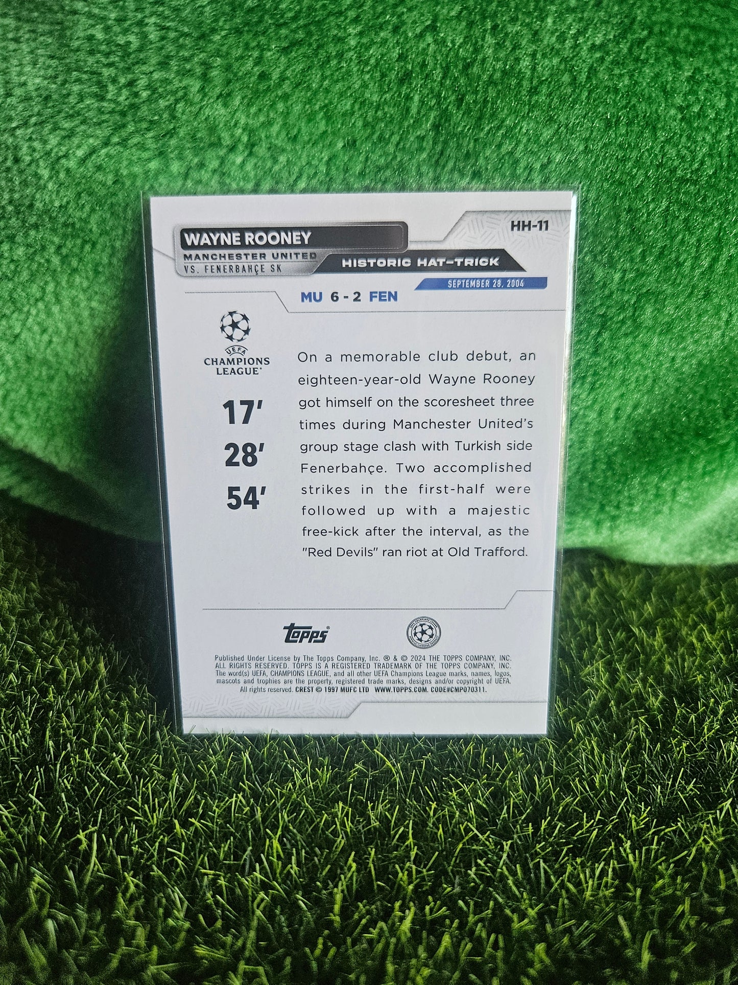 Wayne Rooney - Historic Hat-Trick - Topps Flaghsip 2024