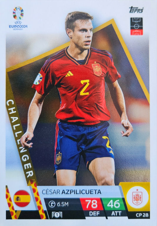 César Azpilicueta - Challenger - Match Attax Euro 2024