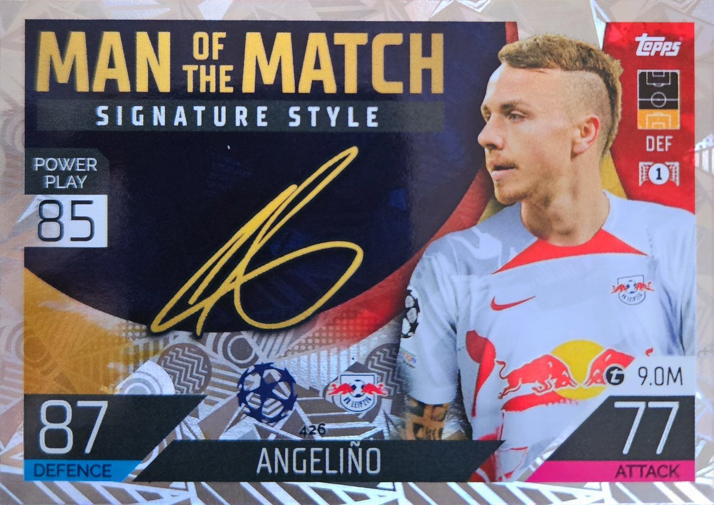 Angeliño - Man of the Match Signature Style - Match Attax UEFA Club Competition 22/23