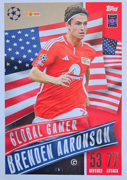 Brenden Aaronson - Global Gamer - Match Attax EXTRA 23/24