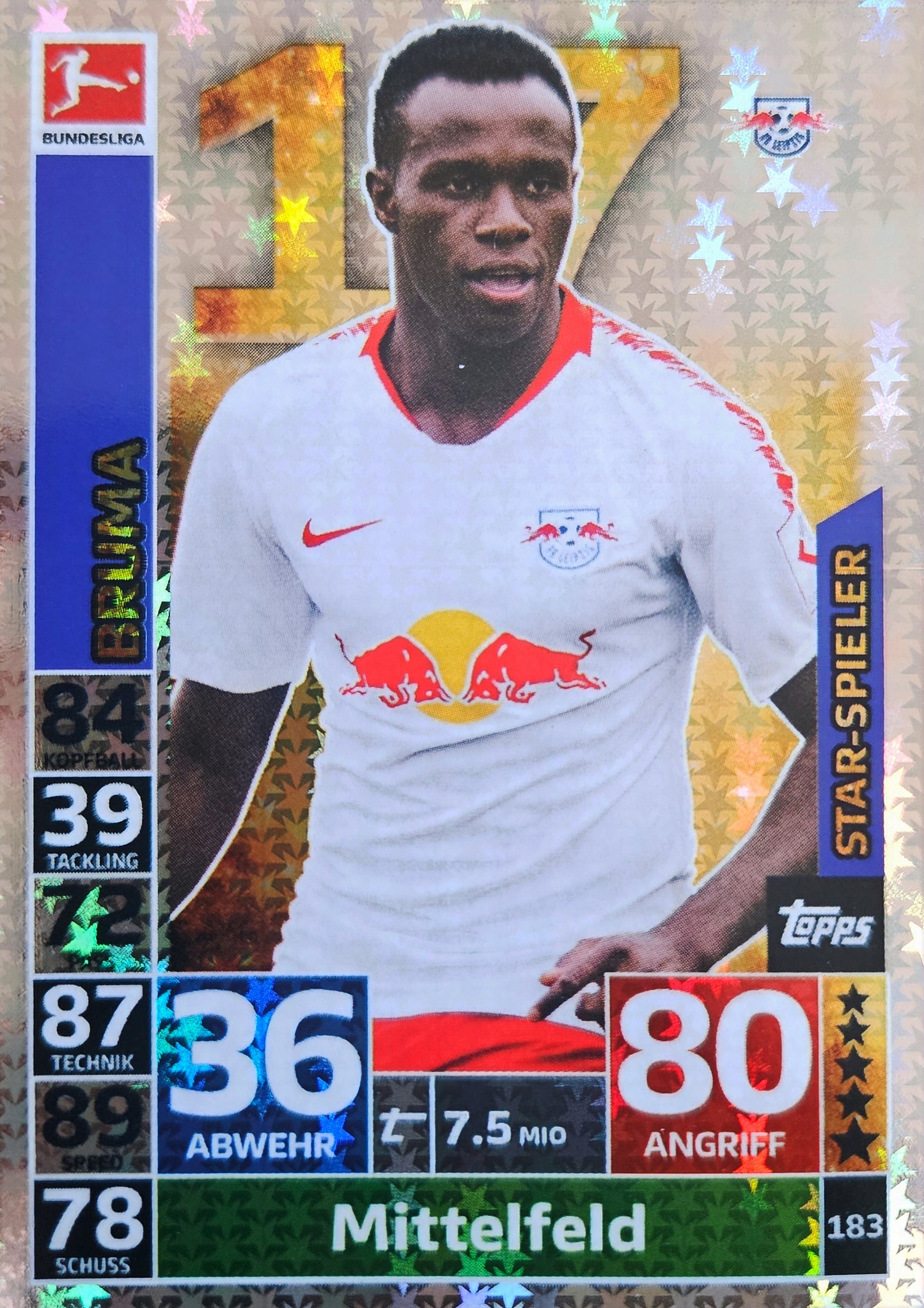 Bruma - Stars-Spieler - Match Attax Bundesliga