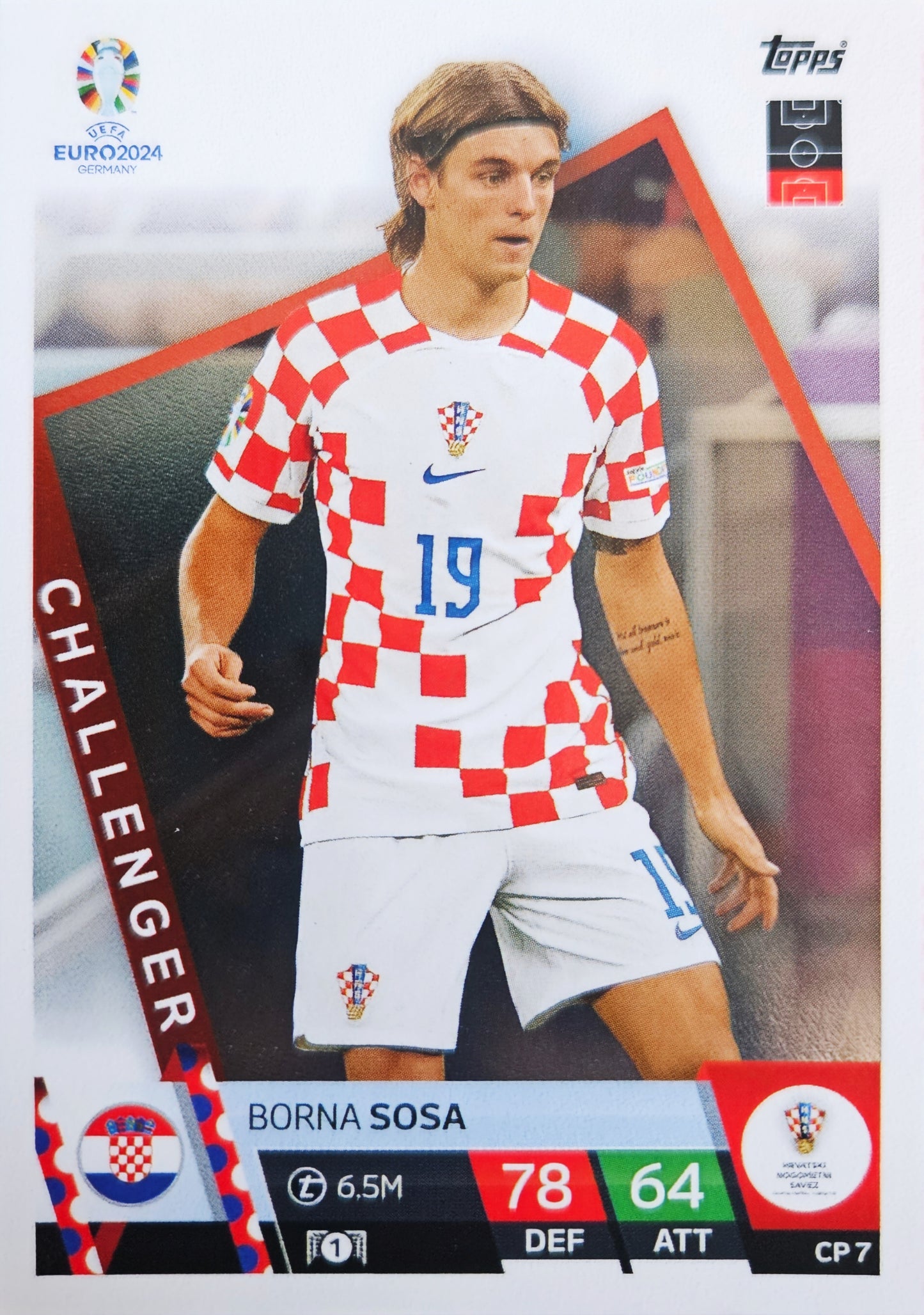 Borna Sosa - Challenger - Challenger - Match Attax Euro 2024