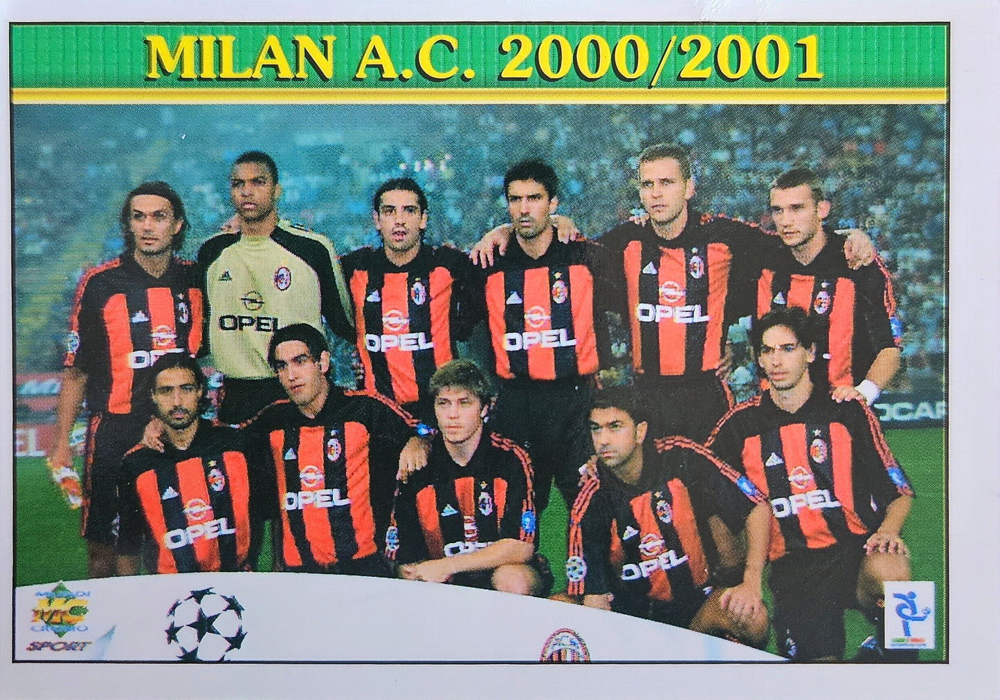 Milan 2000/2001 - Las Fichas del Calcio 2001