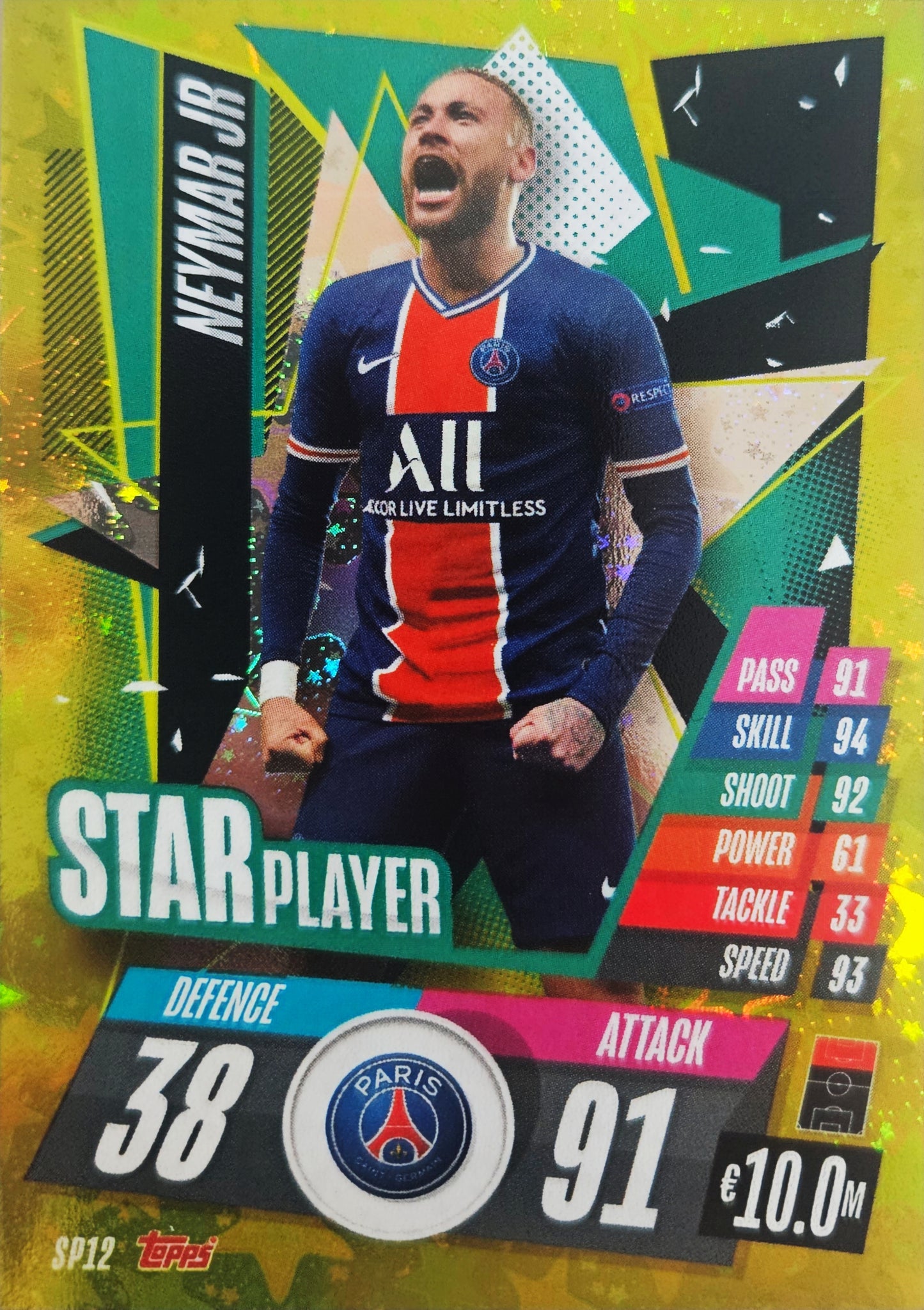 Neymar Jr. - Star Player - Match Attax UEFA Club Competitions 20/21