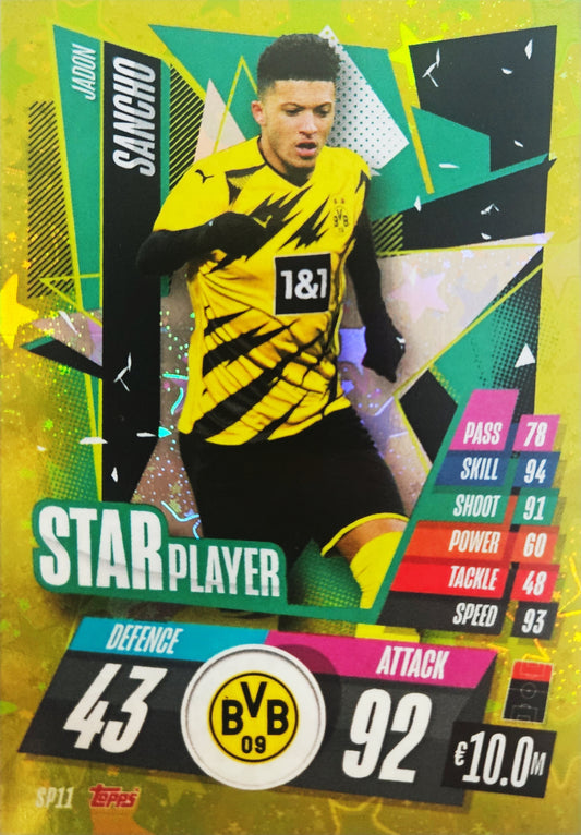 Jadon Sancho - Star Player - Match Attax UEFA Club Competitions 20/21