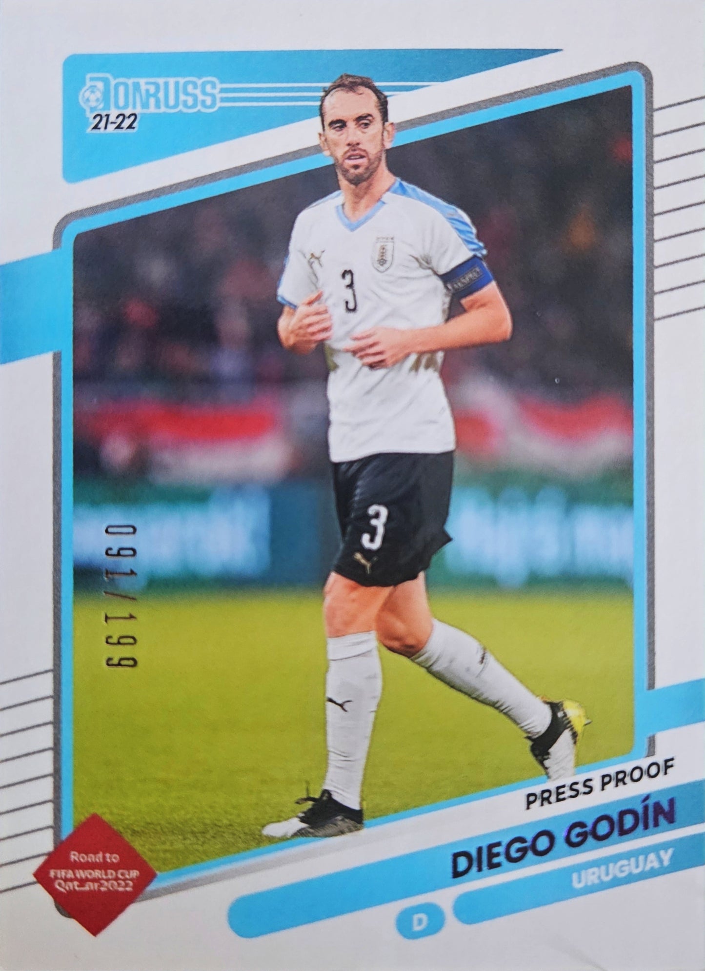 Diego Godín /199 - Press Proof - Donruss Soccer 21/22