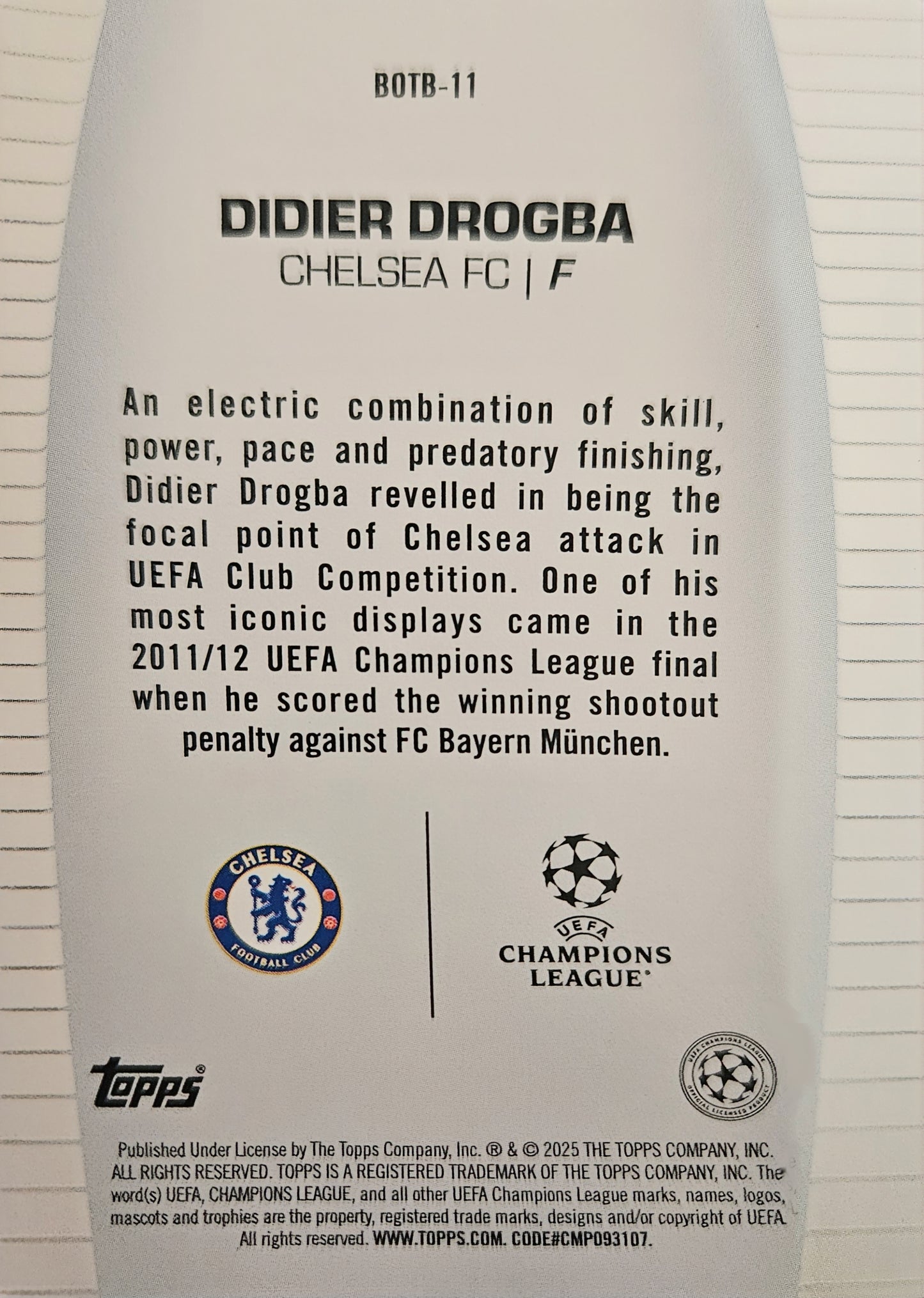 Didier Drogba - Best of the best - Topps 2025