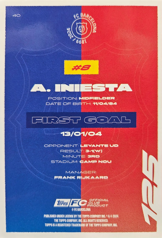 Andrés Iniesta - First Goal - Team Set Barcelona 2024