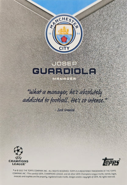Josep Guardiola - Manager - Topps Jack Grealish Platinum Curated Set