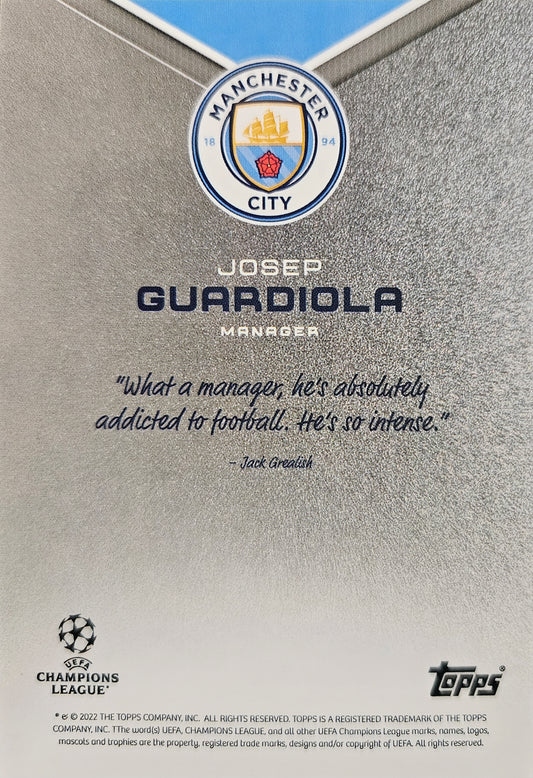 Josep Guardiola - Manager - Topps Jack Grealish Platinum Curated Set