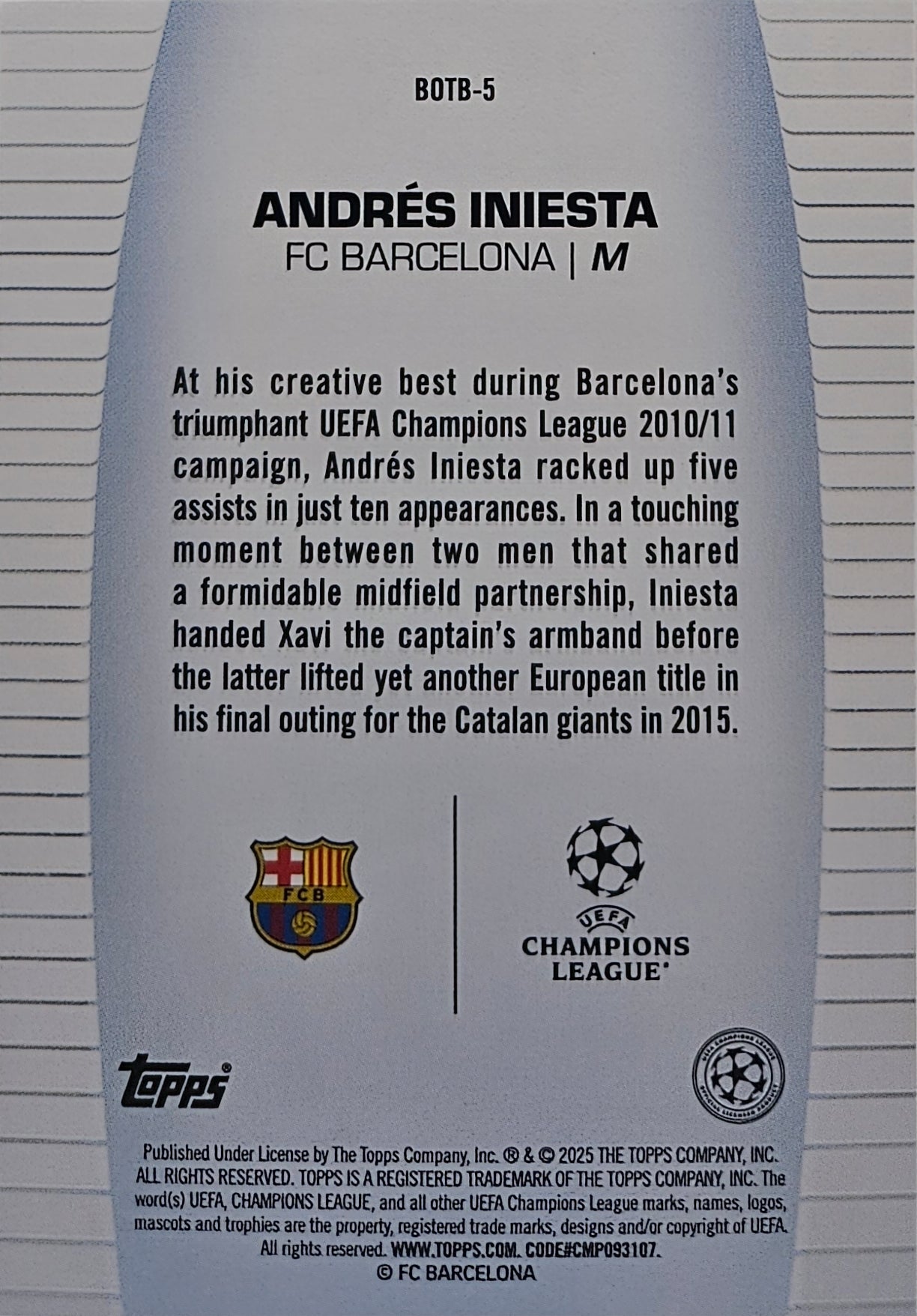 Andrés Iniesta - Best of the best - UEFA Club Competitions 24/25