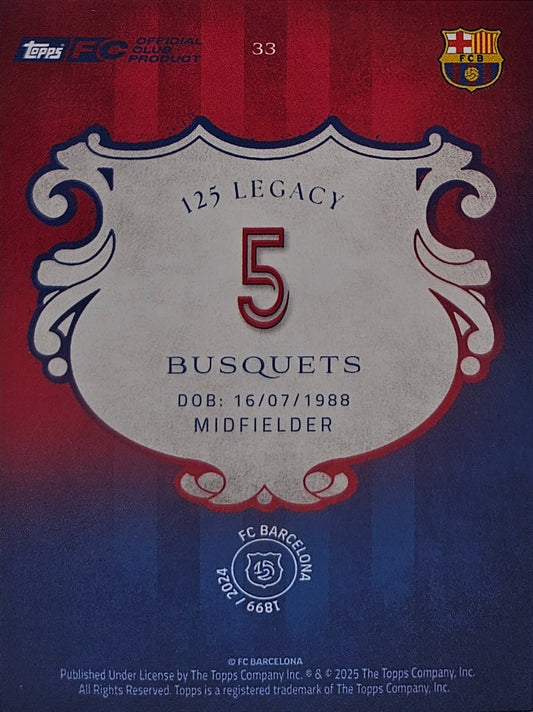 Sergio Busquets - 125 aniversario Barcelona