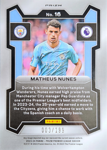 Matheus Nunes /199 - Prizm Premier League 23/24