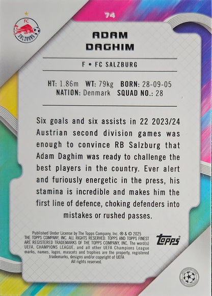 Adam Daghim (RC) /275 - Topps Finest UEFA Club Competitions 24/25