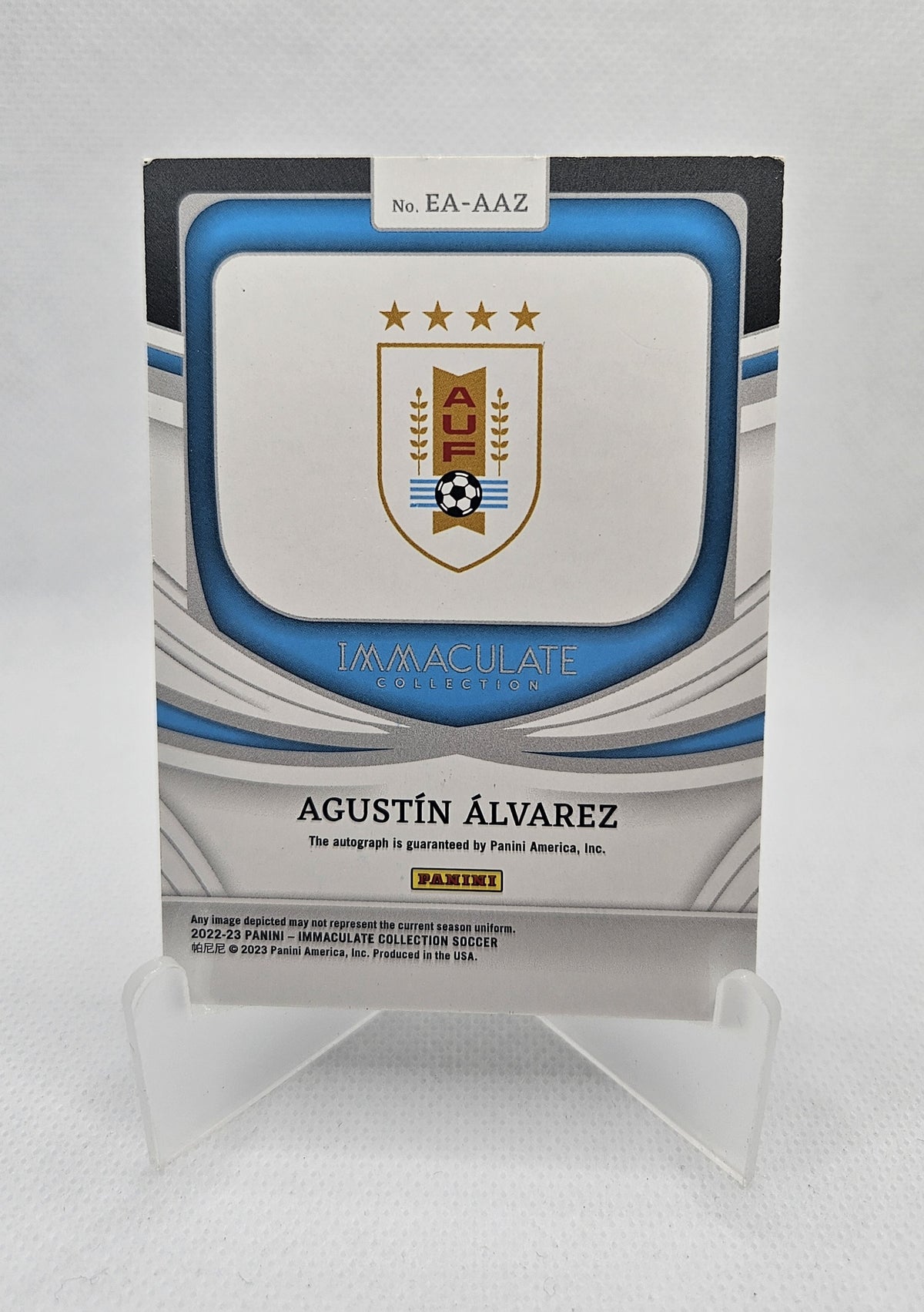 Agustín Álvarez /99 - Autógrafo original - Immaculate Collection Soccer 22/23