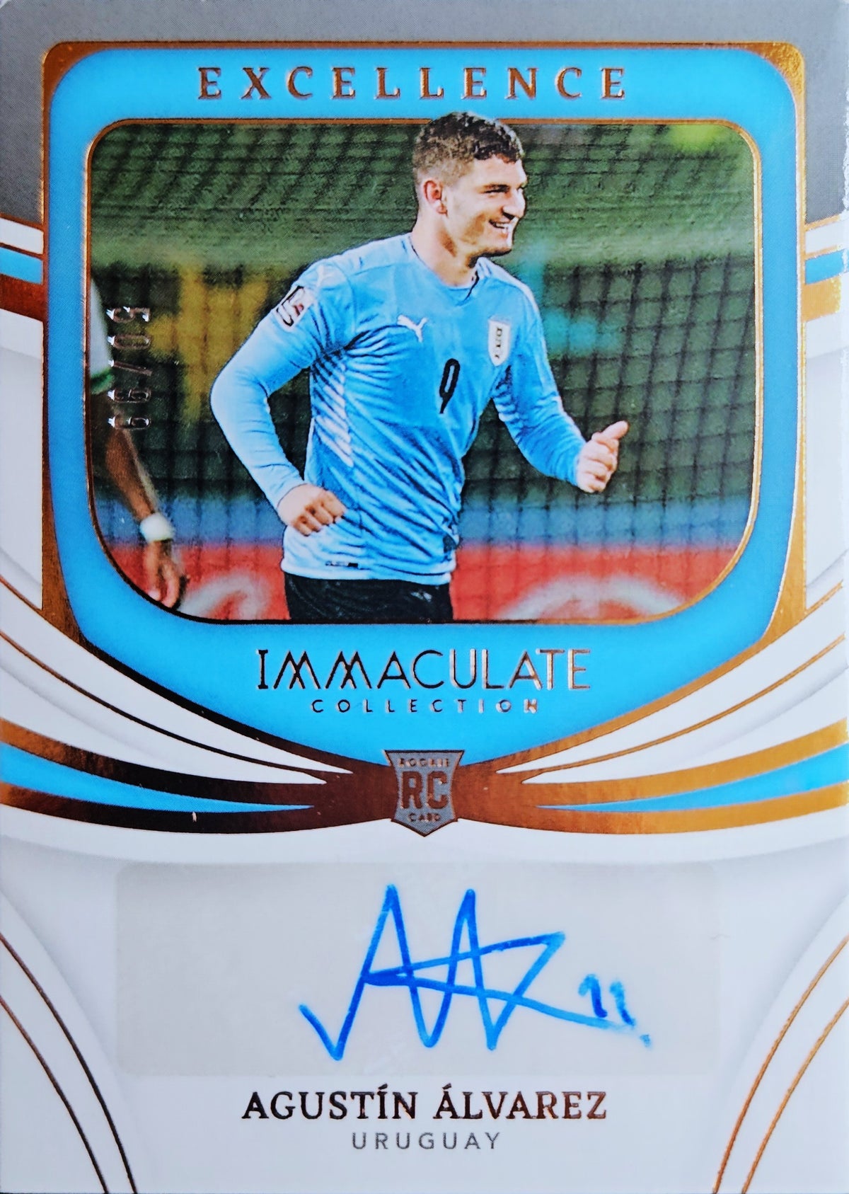 Agustín Álvarez /99 - Autógrafo original - Immaculate Collection Soccer 22/23